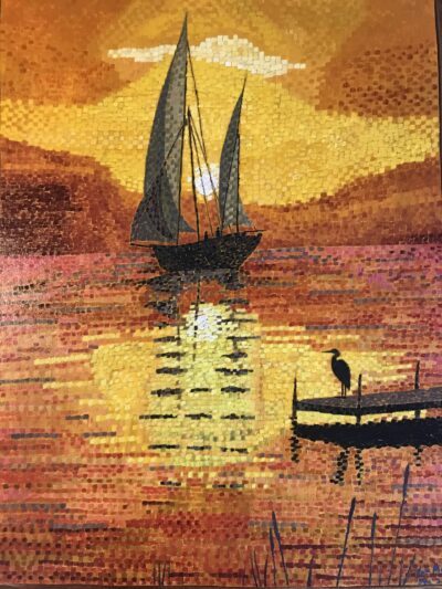 Sunset | Oil on canvas, 45 x 60 cms,. Dec 2021