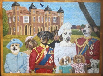 Royal family visiting Government House. | Oil on canvas, 45 x 60 cms. June 2022. Sold.