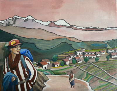 On the top of the world. Annapurna. | Acrylic on canvas. 50 x 40 cms. August 2025.