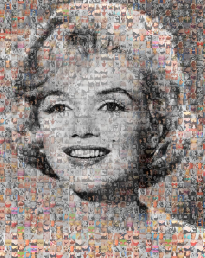 Marilyn | Digital mosaic. 50 x 45 cms. January 2026.