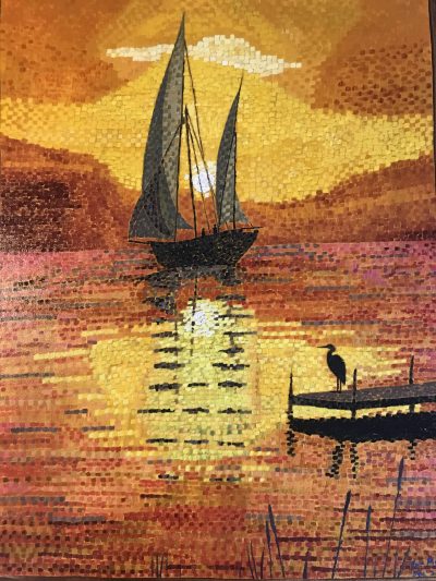 Sunset | Oil on canvas, 45 x 60 cms,. Dec 2021