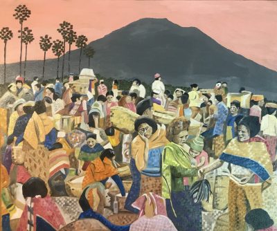 Balinese market | Oil and acrylic on canvas. 50 x 60 cms. January 2023.