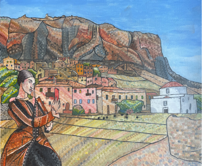 Monemvasia | Acrylic on canvas. 50 x 60cms. July 2024.