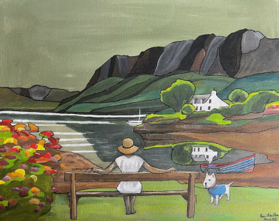 On the Bonnie Bonnie Banks of Loch Carron | Acrylic on canvas. 50 x 40cms. August 2025.