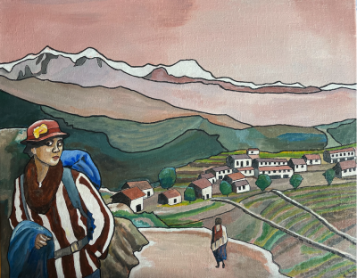 On the top of the world. Annapurna. | Acrylic on canvas. 50 x 40 cms. August 2025.