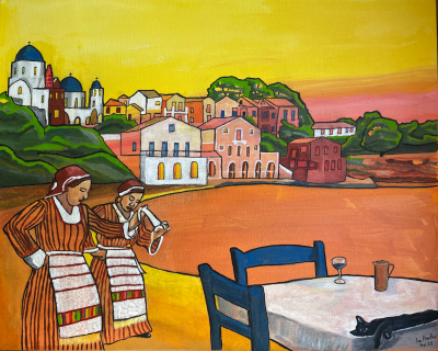 Greek ladies dancing | Acrylic on canvas. 50 x 40 cm. September 2025.